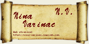 Nina Varinac vizit kartica